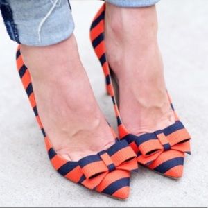J. Crew Isabelle striped heels 39